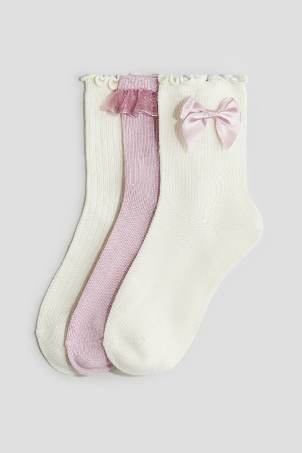 Pack de 3 calcetines con ribete sobrehilado
