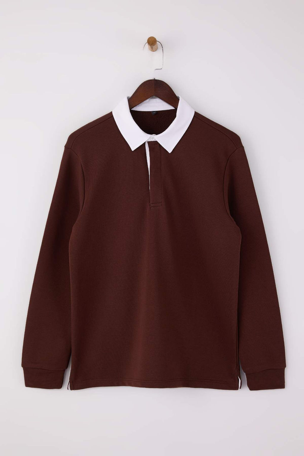 Lacivert Yeni Oversize/Genis Kesim Yakas? Dokuma Polo Yaka Sweatshirt TMNAW26SW00012 - Trendyolmilla фото 9