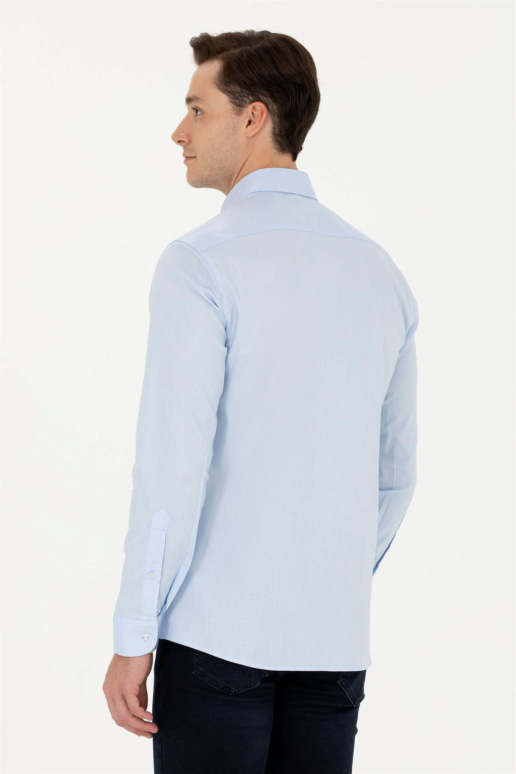U. S. Polo Assn Мужская голубая базовая рубашка с длинным рукавом - U.s. polo assn фото 5