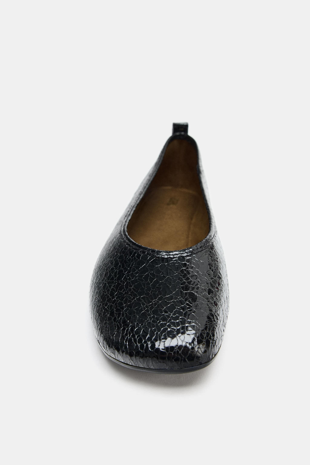 CRACKLED EFFECT BALLET FLATS - Zara фото 10