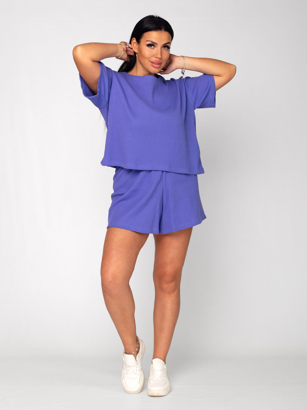 Костюм женский вафельный с шортами ДАНА ИРИС - Домтрик фото 2