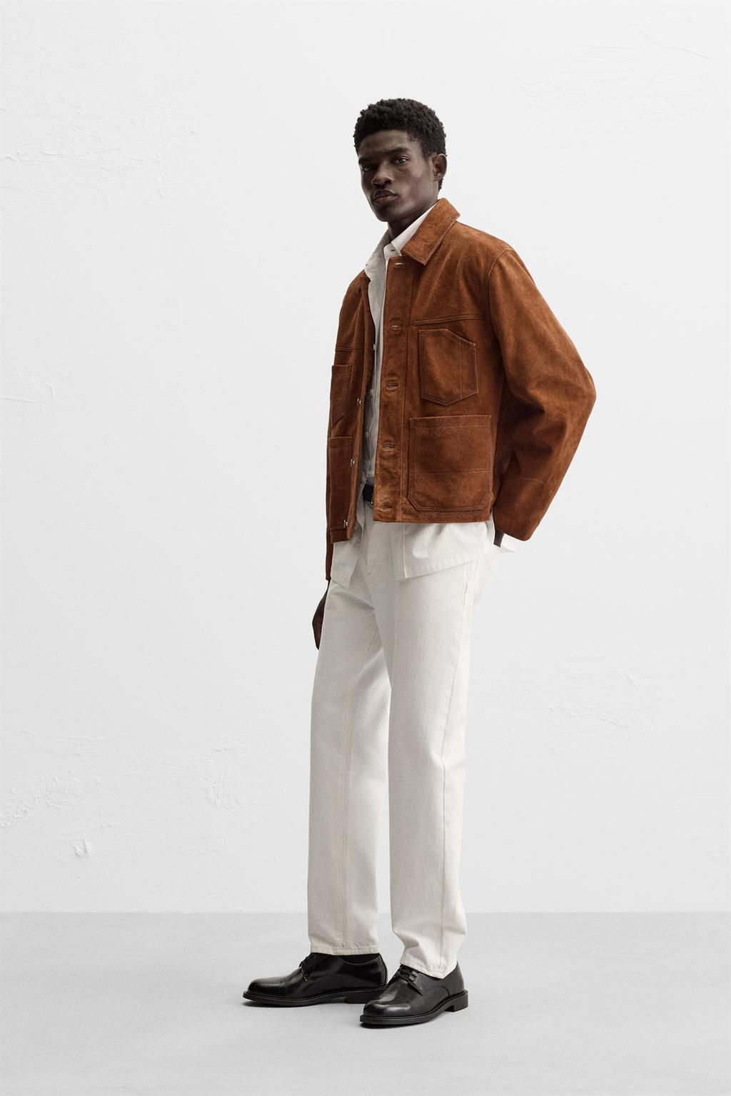 LEATHER JACKET WITH POCKETS - Zara фото 13