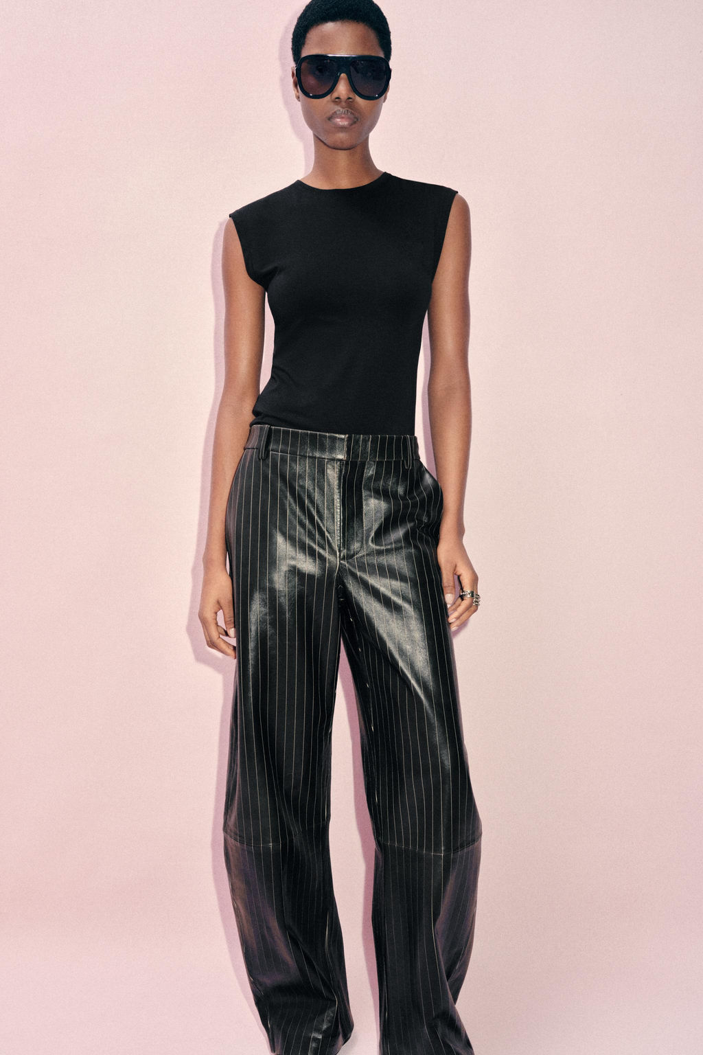 CAMISETA CON ALGOD?N / Negro - Zara фото 3