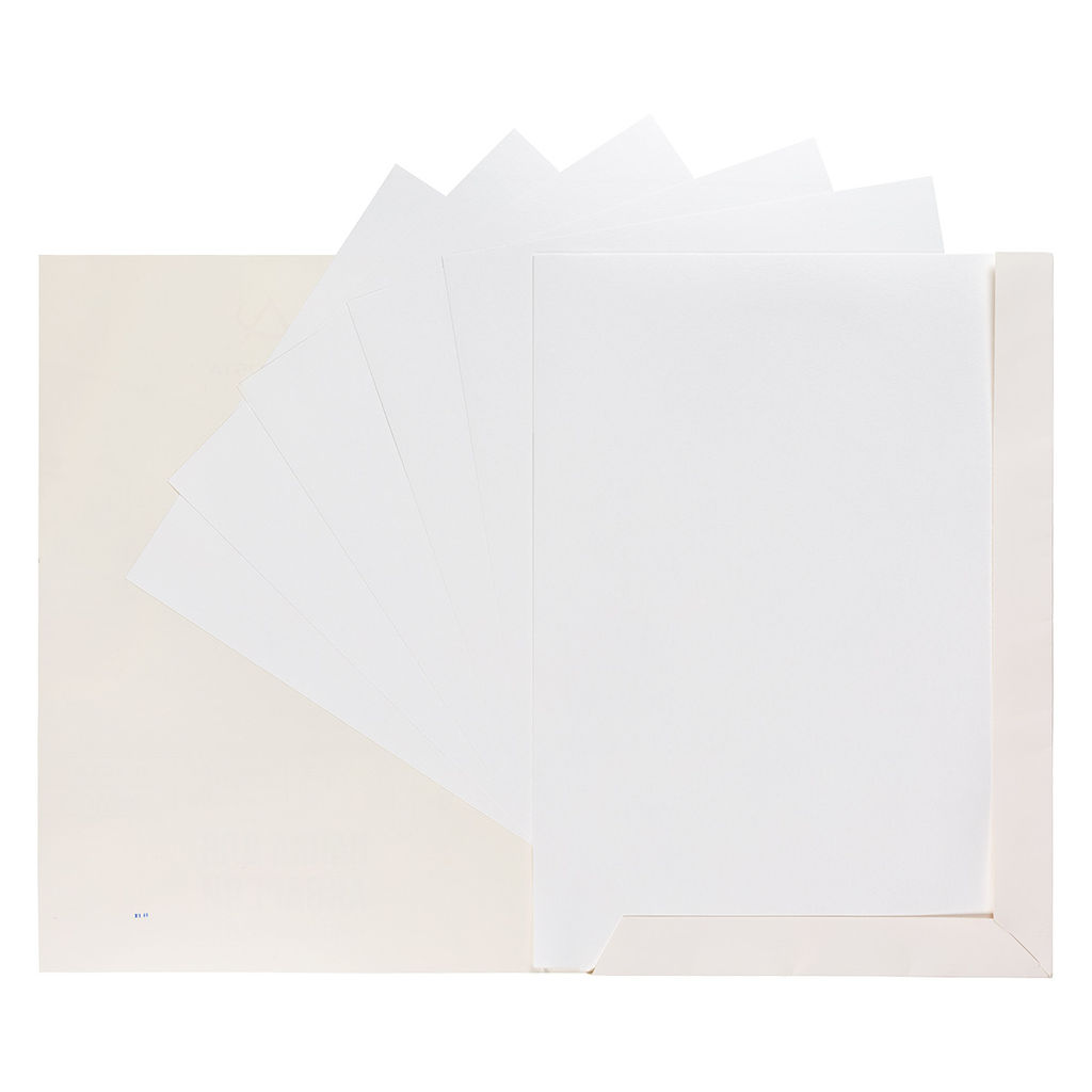 VISTA-ARTISTA PWG-A220 Папка с бумагой для акварели 100% целлюлоза 200 г/м2 A2 60 х 42 см папка 20 л. Лодочки гознак тисненая - Аква-колор фото 5