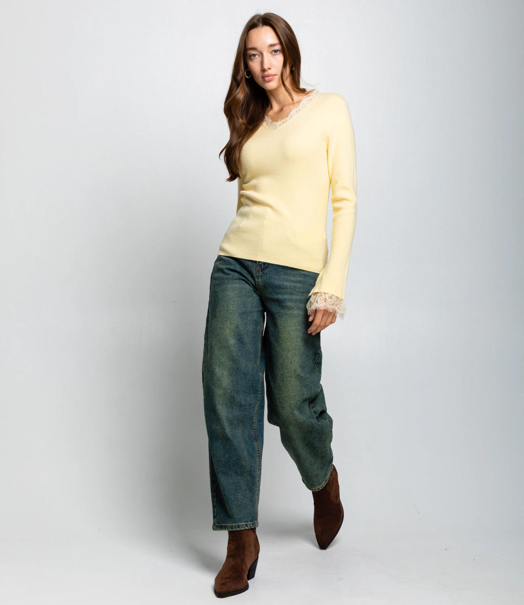 Джемпер #КТ9045, жёлтый - Dommod фото 4