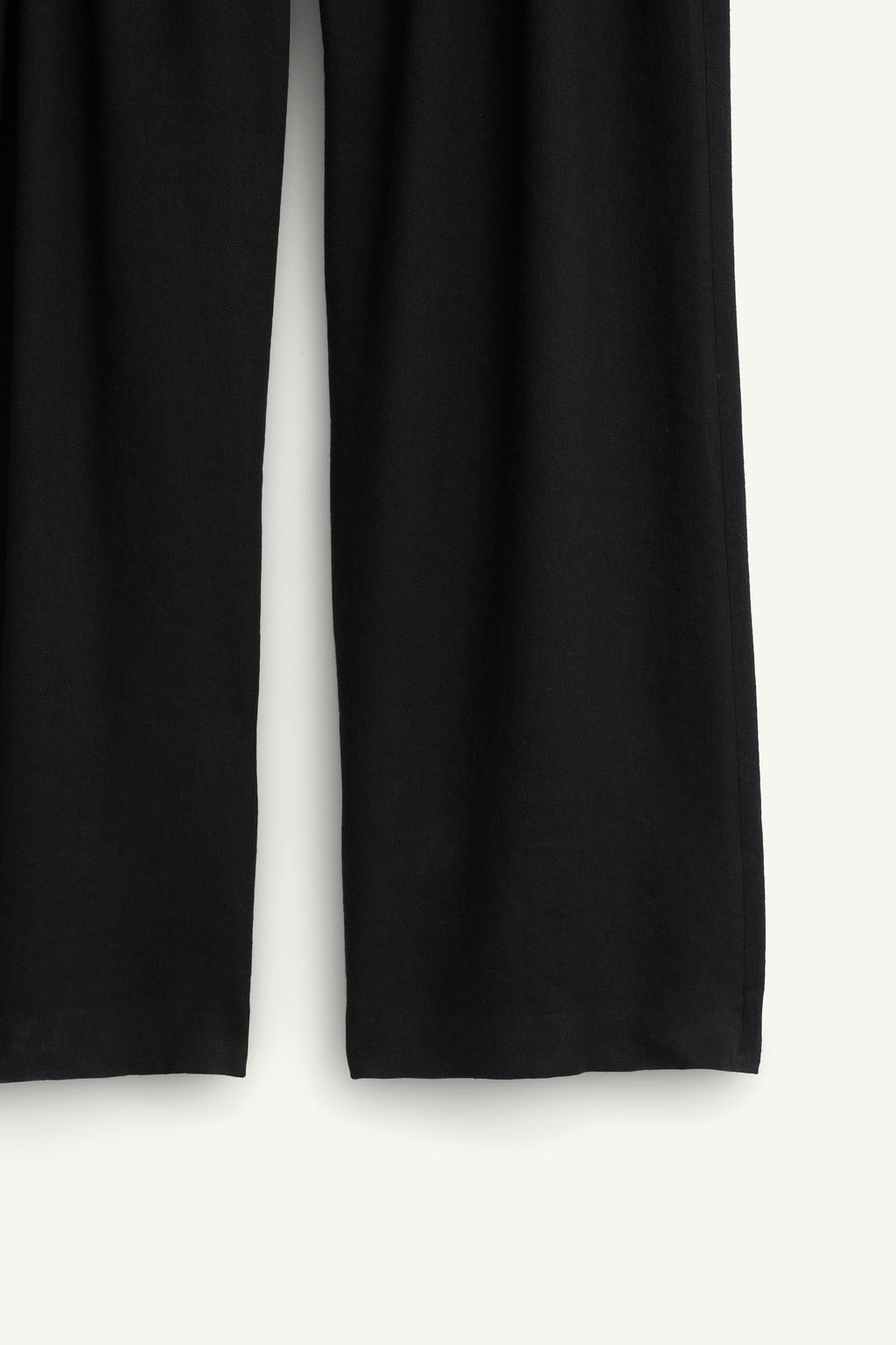 PANTAL?N PLIEGUES TRAJE LINO - LYOCELL / Negro