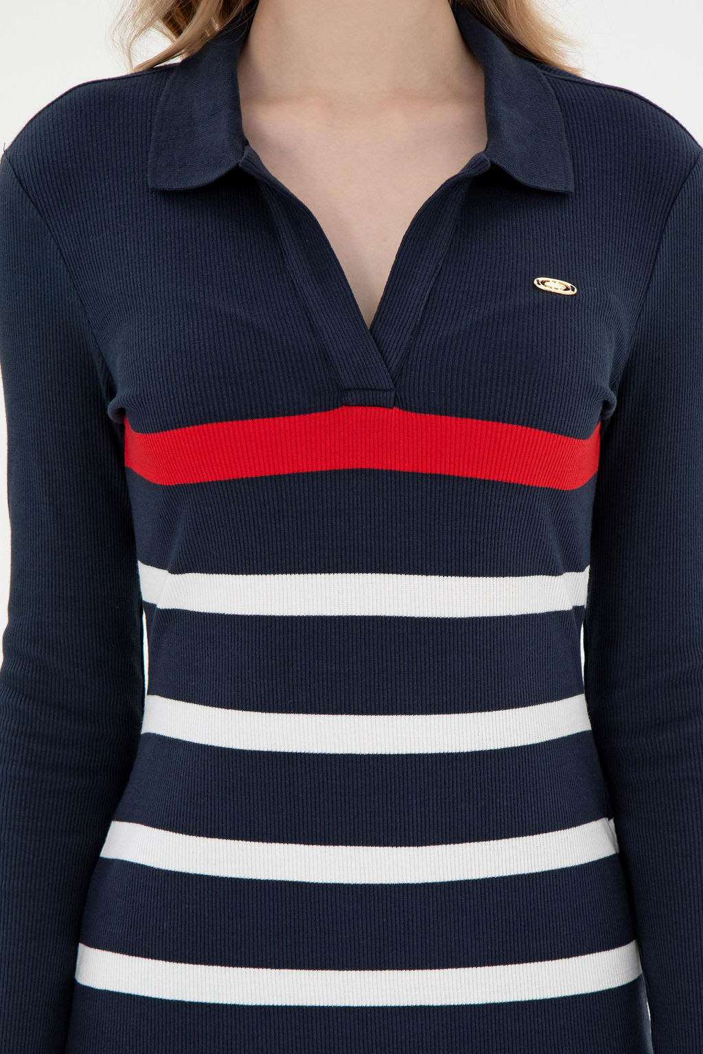 Женское темно-синее трикотажное платье Неожиданная скидка в корзине - U.s. polo assn фото 5