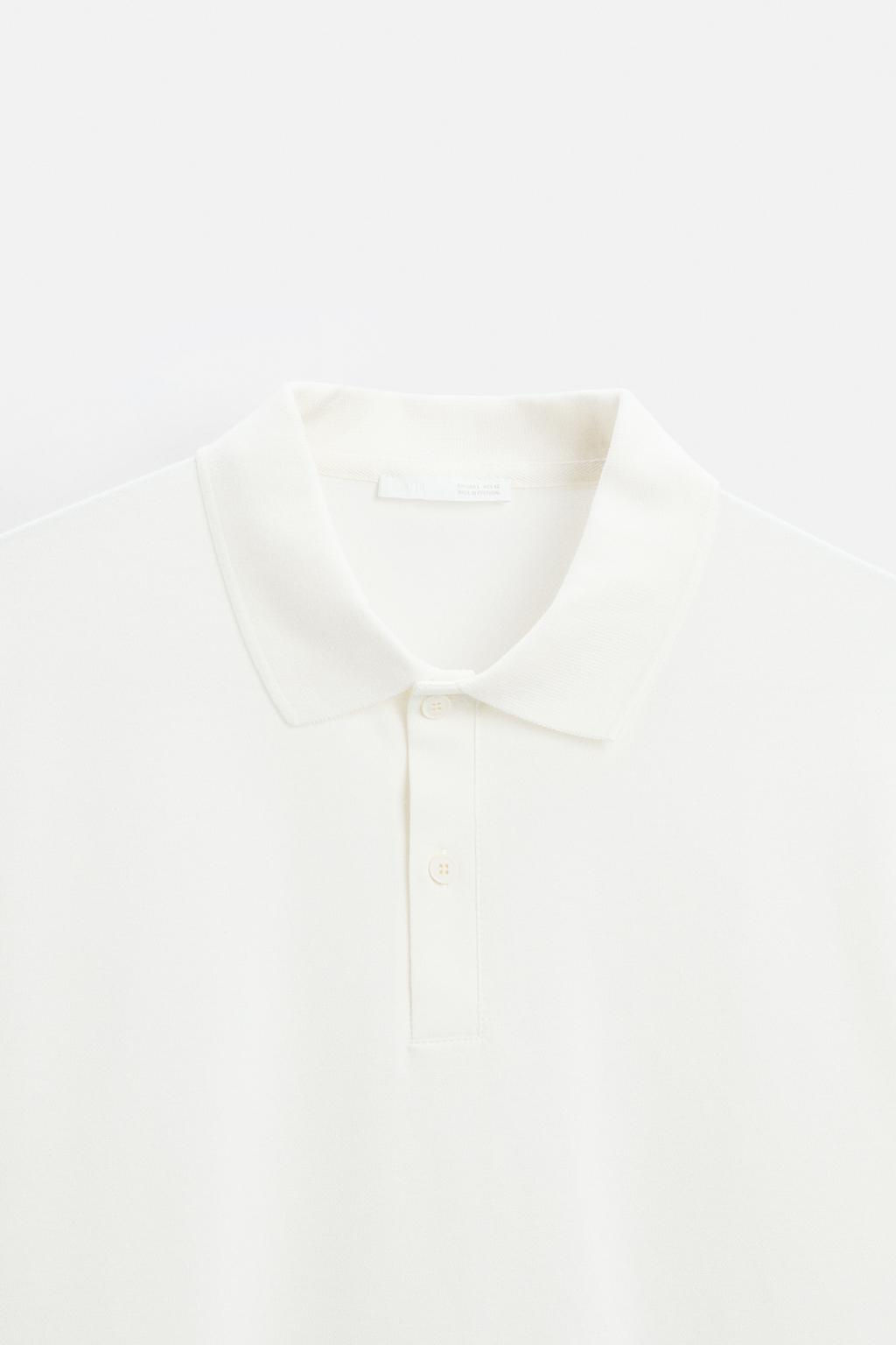 BASIC PIQUE TEXTURE POLO SHIRT - Zara фото 25