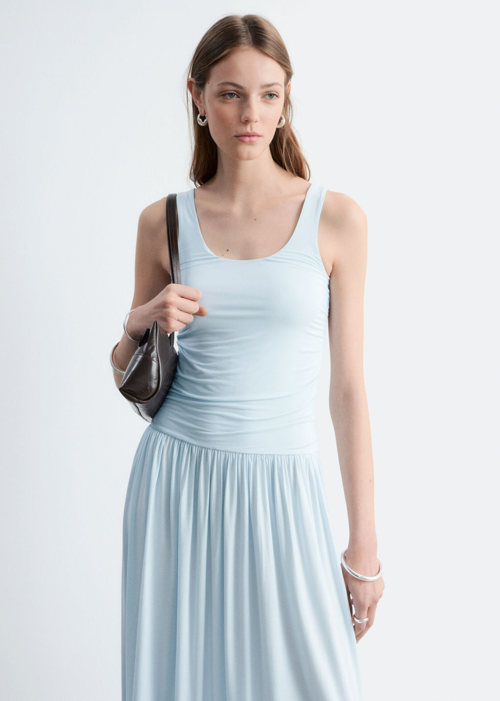 Maxivestido de punto fruncido - H&m фото 6