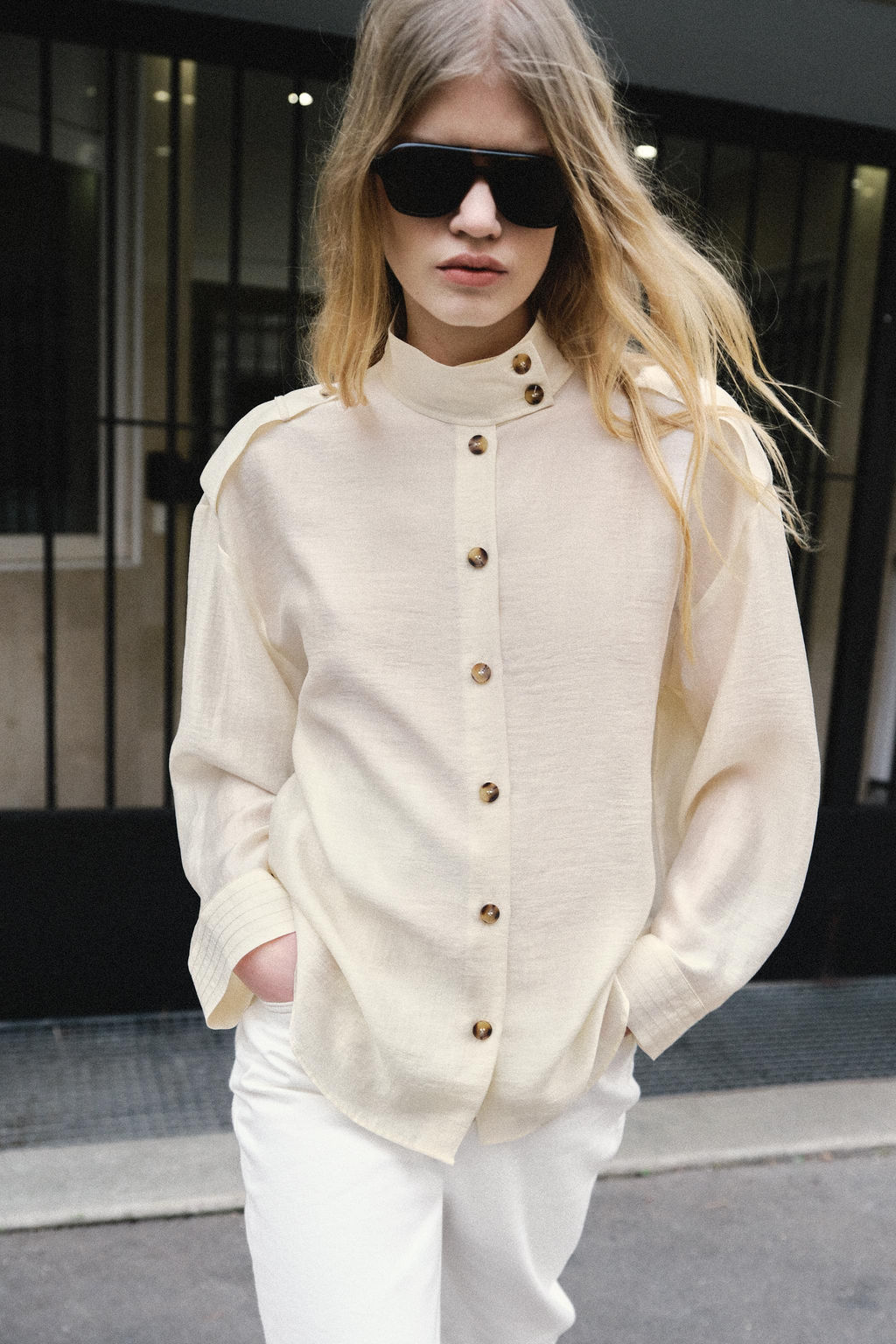 FLOWING HIGH NECK SHIRT - Zara фото 2