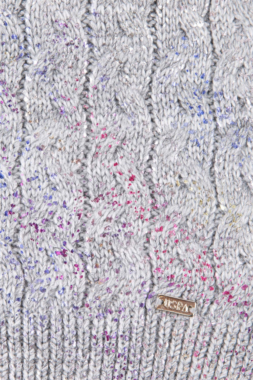 Серый меланжевый шарф для девочки Неожиданная скидка в корзине - U.s. polo assn фото 2