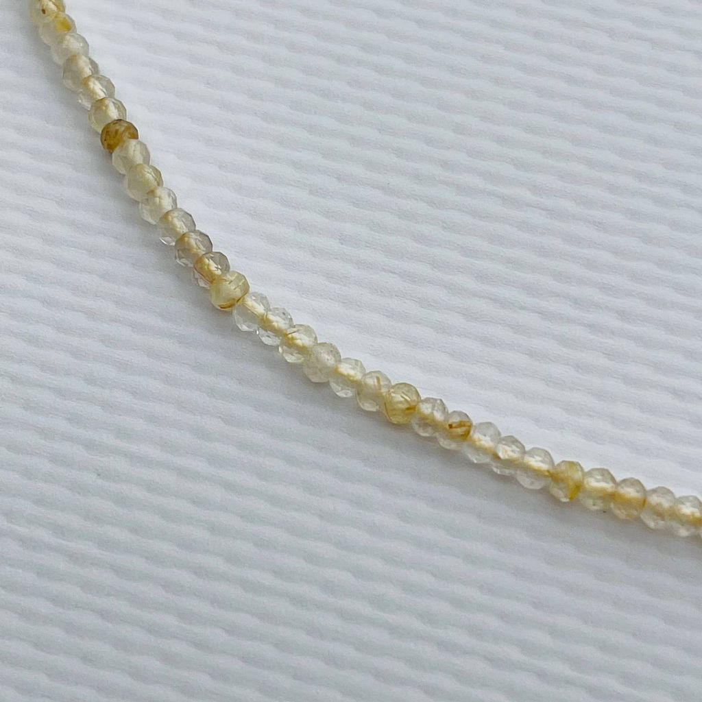 Бусы-Чокер из Рутилового кварца с кулоном 38 см +