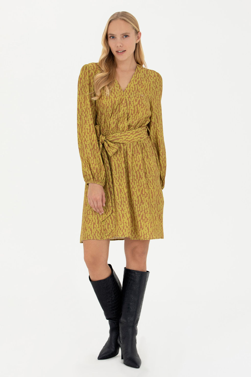 Kad_n Neon Sar_ Dokuma Elbise - U.s. polo assn фото 4