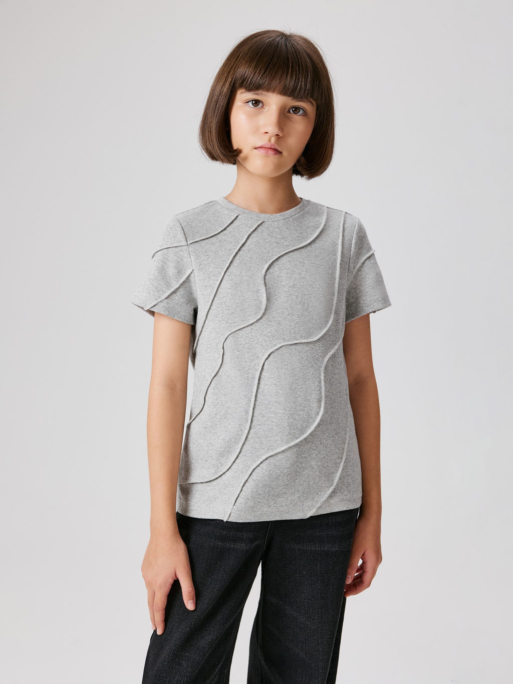 ACOOLA / Блузка детская для девочек Dardania серый меланж