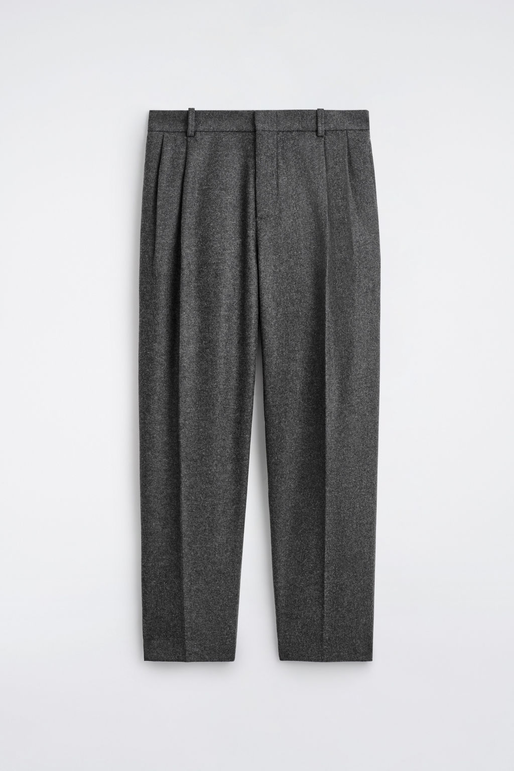 PLEATED WOOL RELAXED-FIT STRAIGHT-LEG TROUSERS