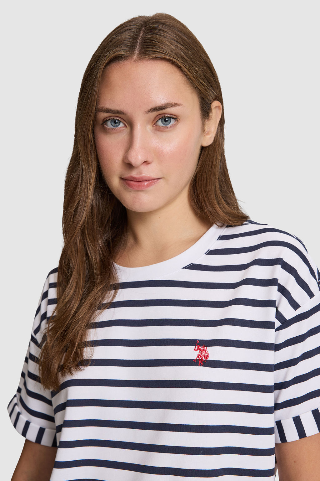 Kad_n Beyaz Bisiklet Yaka Ti__rt - U.s. polo assn фото 2