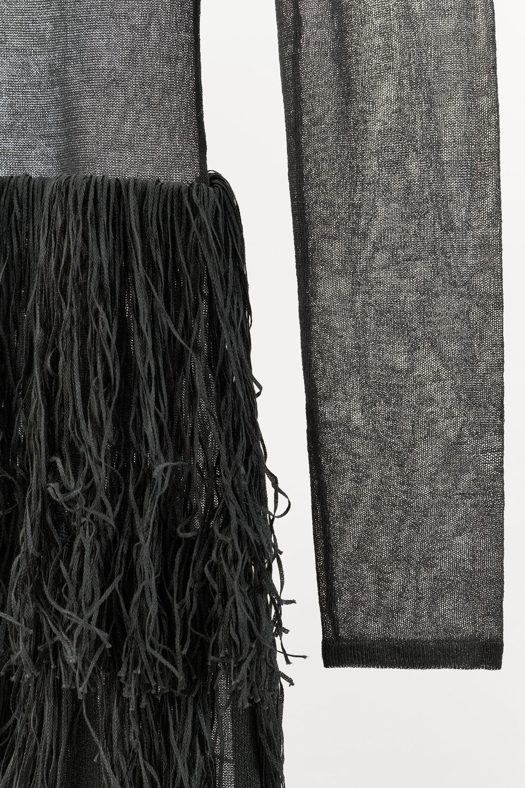 METALLIC THREAD KNIT DRESS WITH FRINGING - Zara фото 8