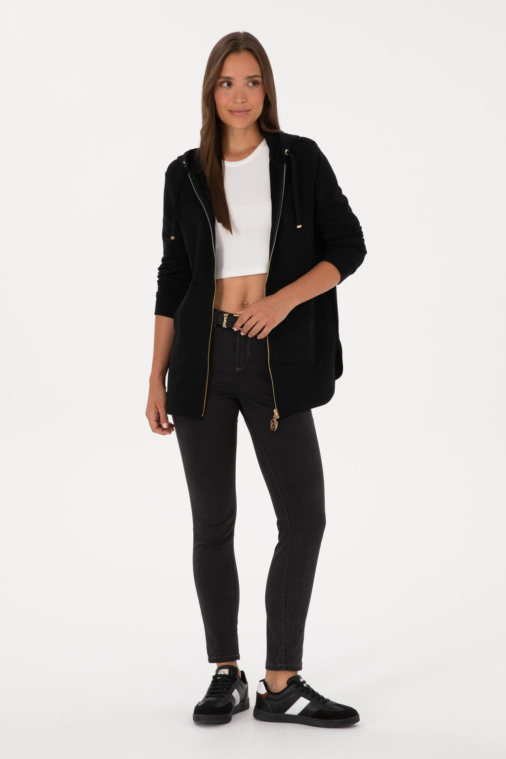 Kad_n Siyah Basic Sweatshirt Sepette S_rpriz _ndirim - U.s. polo assn фото 4