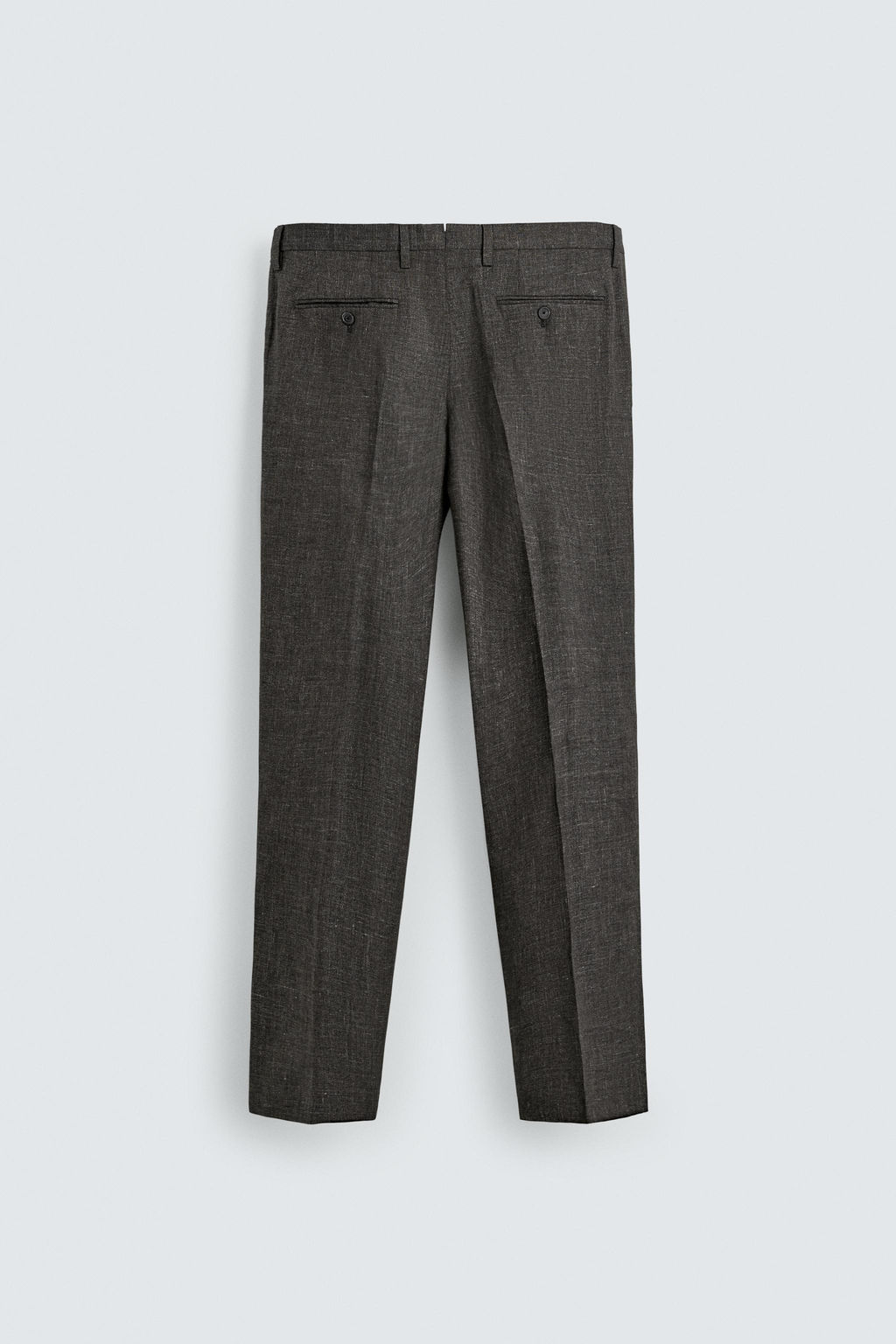 PANTAL?N REGULAR FIT TRAJE ESTRUCTURA / Marr?n oscuro