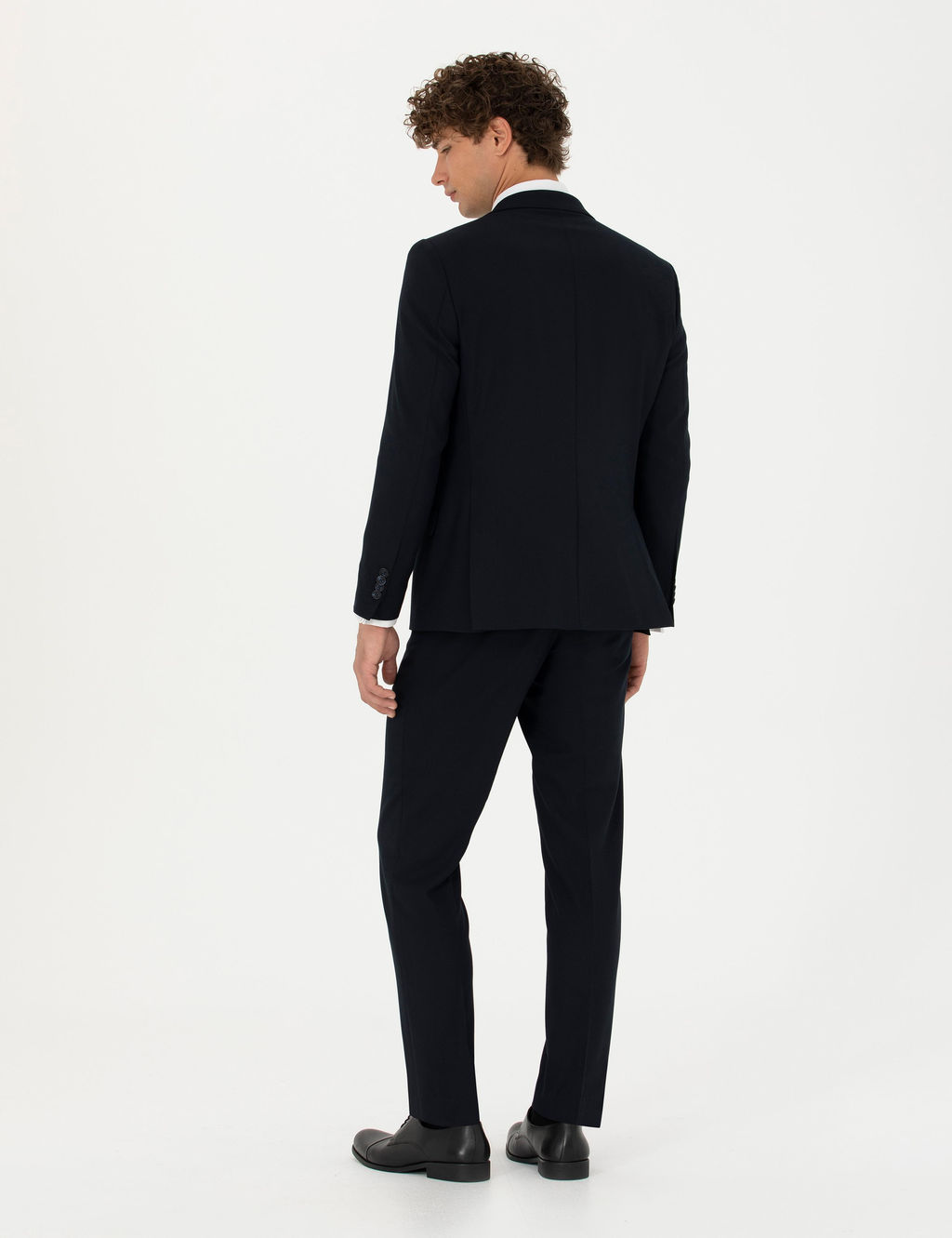 Yelekli Lacivert Ekstra Slim Fit Tak_m Elbise