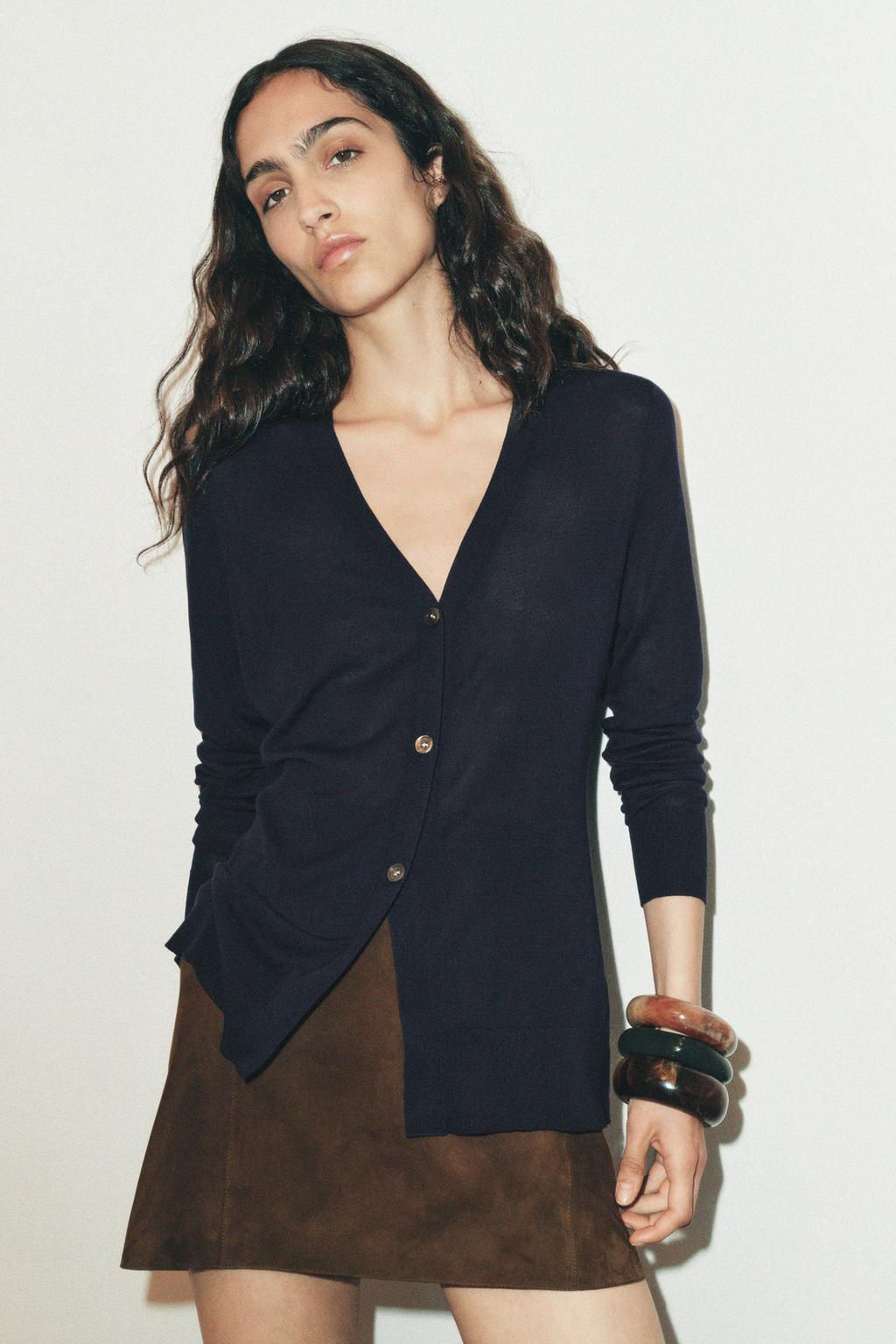 BUTTONED KNIT CARDIGAN - Zara фото 10
