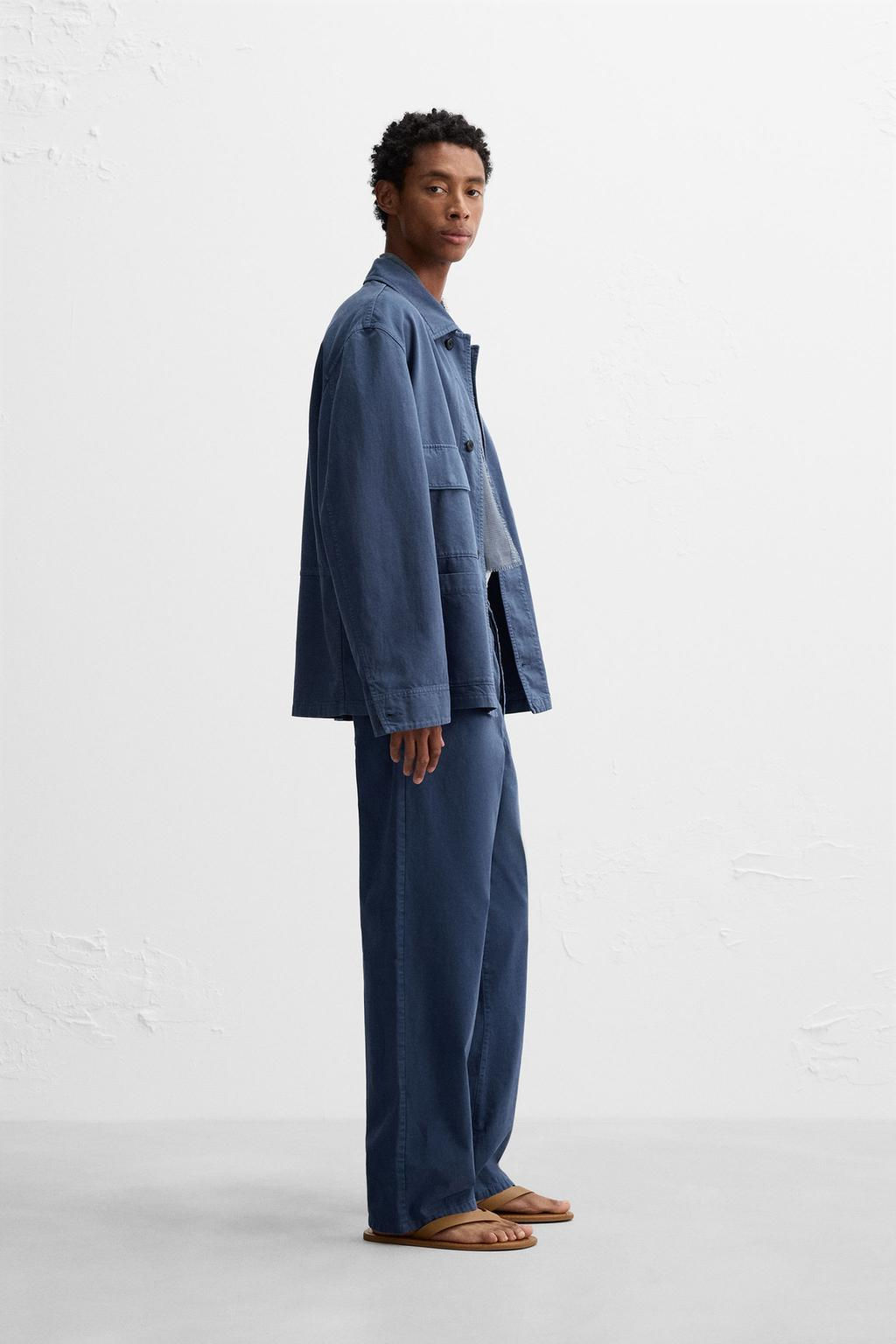 WASHED STRAIGHT-LEG TROUSERS - Zara фото 4