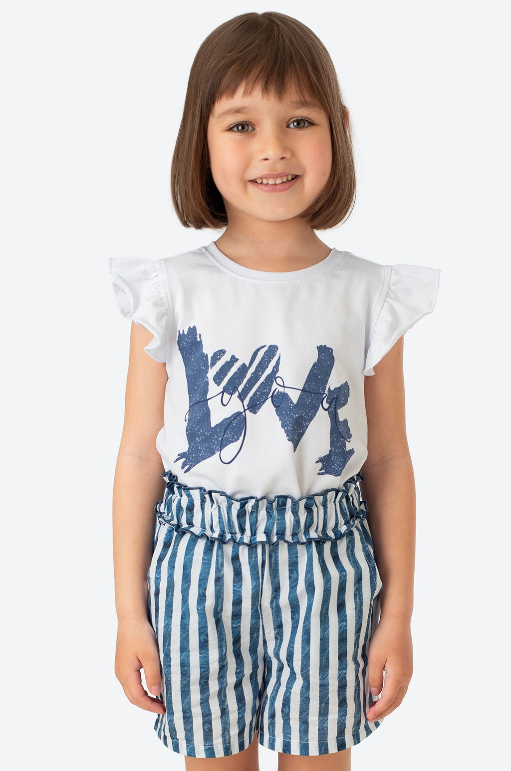 Летний хлопковый костюм с лайкрой для девочки Bonito  фото 5