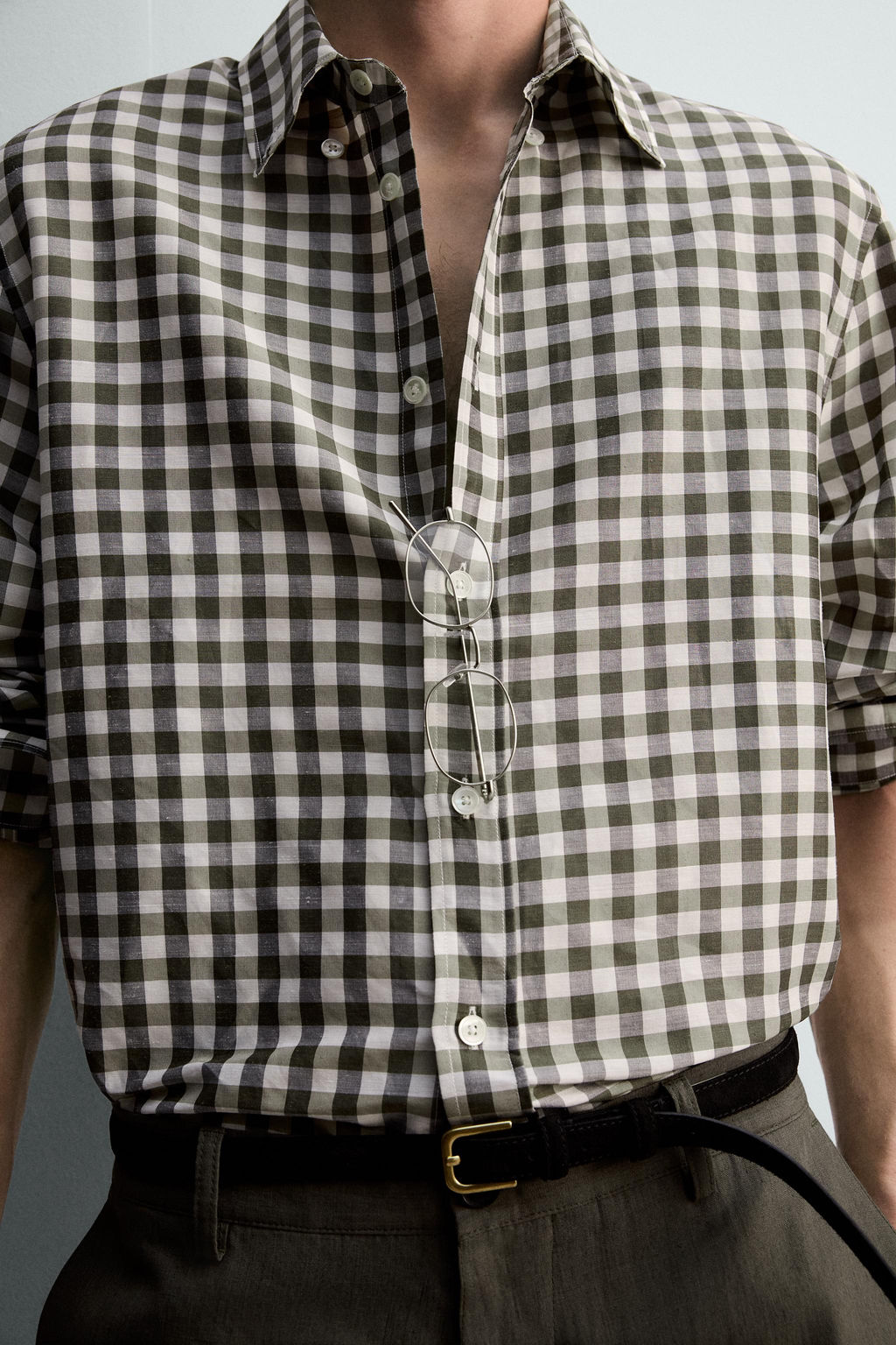 CAMISA CUADROS RAMIO - SEDA LIMITED EDITION / Verde medio - Zara фото 5