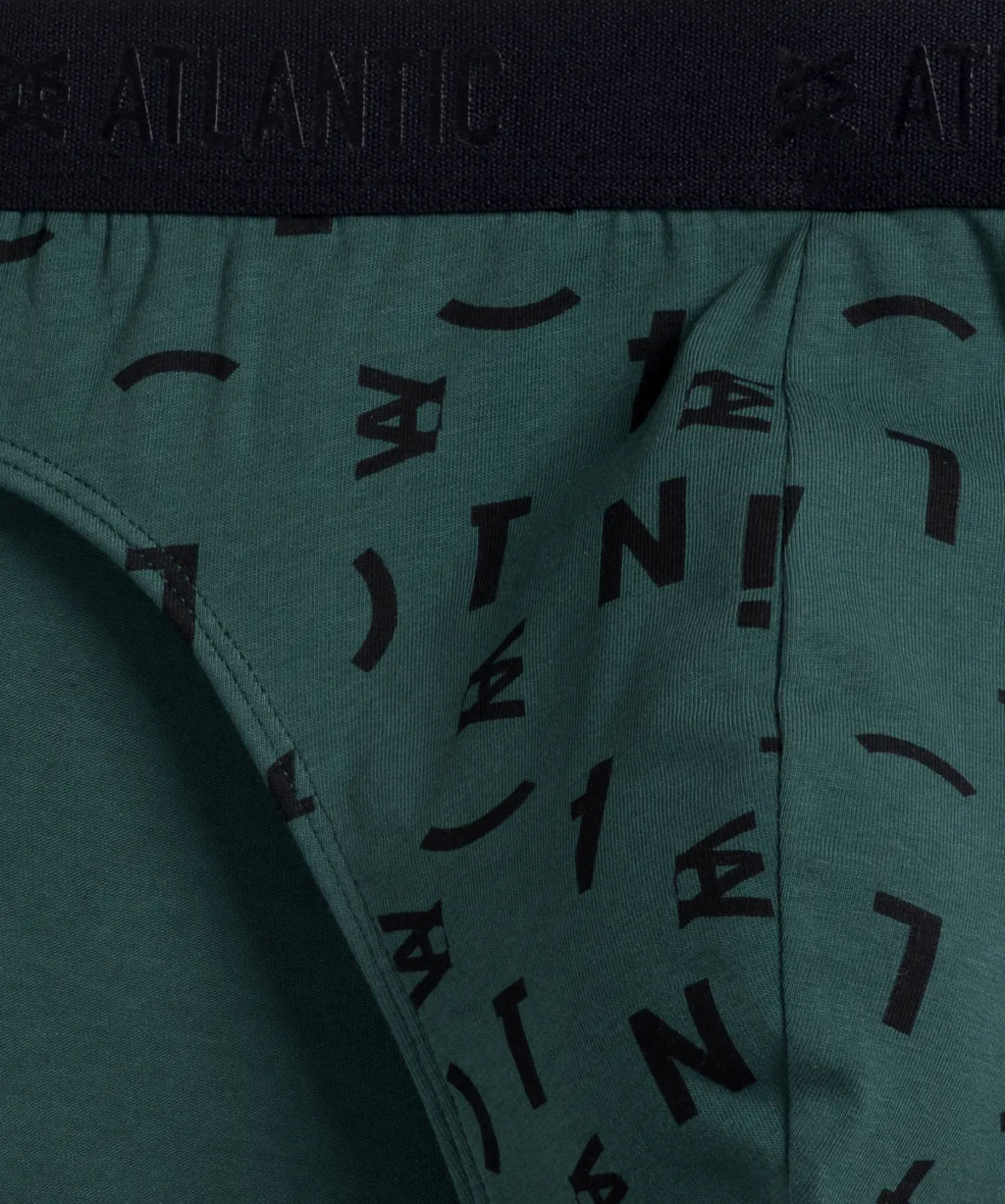 ATLANTIC 3MP-161 Трусы спорт Fashion - набор 3 шт. темно-зеленый + черный + графитовый  фото 5