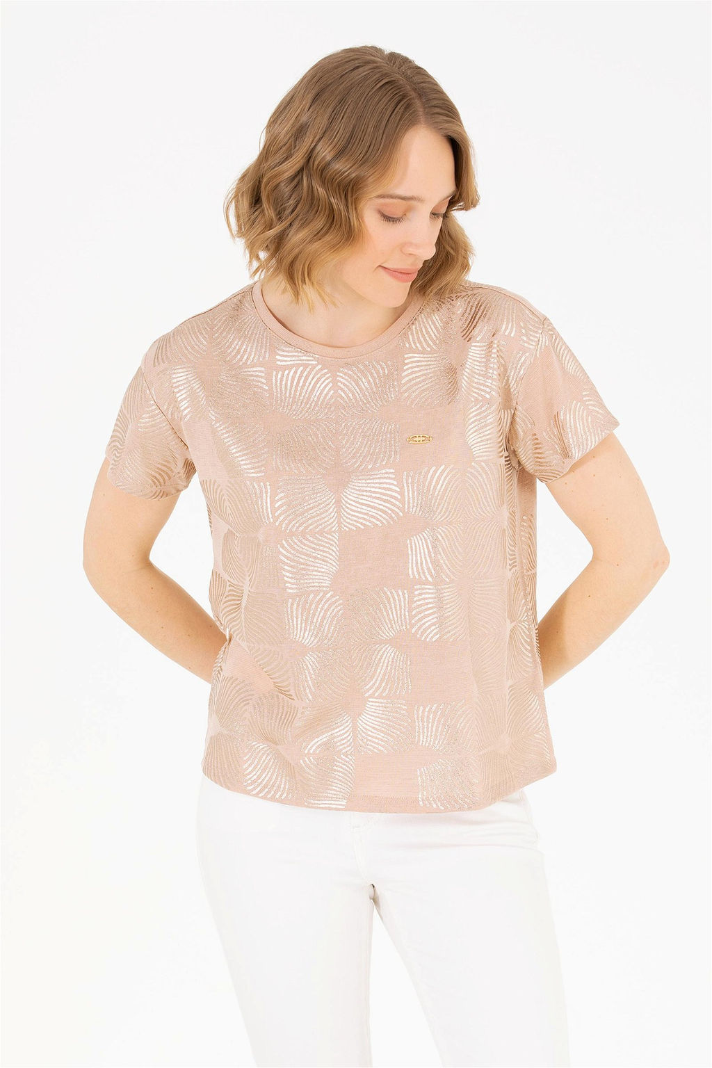 U. S. Polo Assn Женская разноцветная футболка с круглым вырезом - U.s. polo assn фото 8