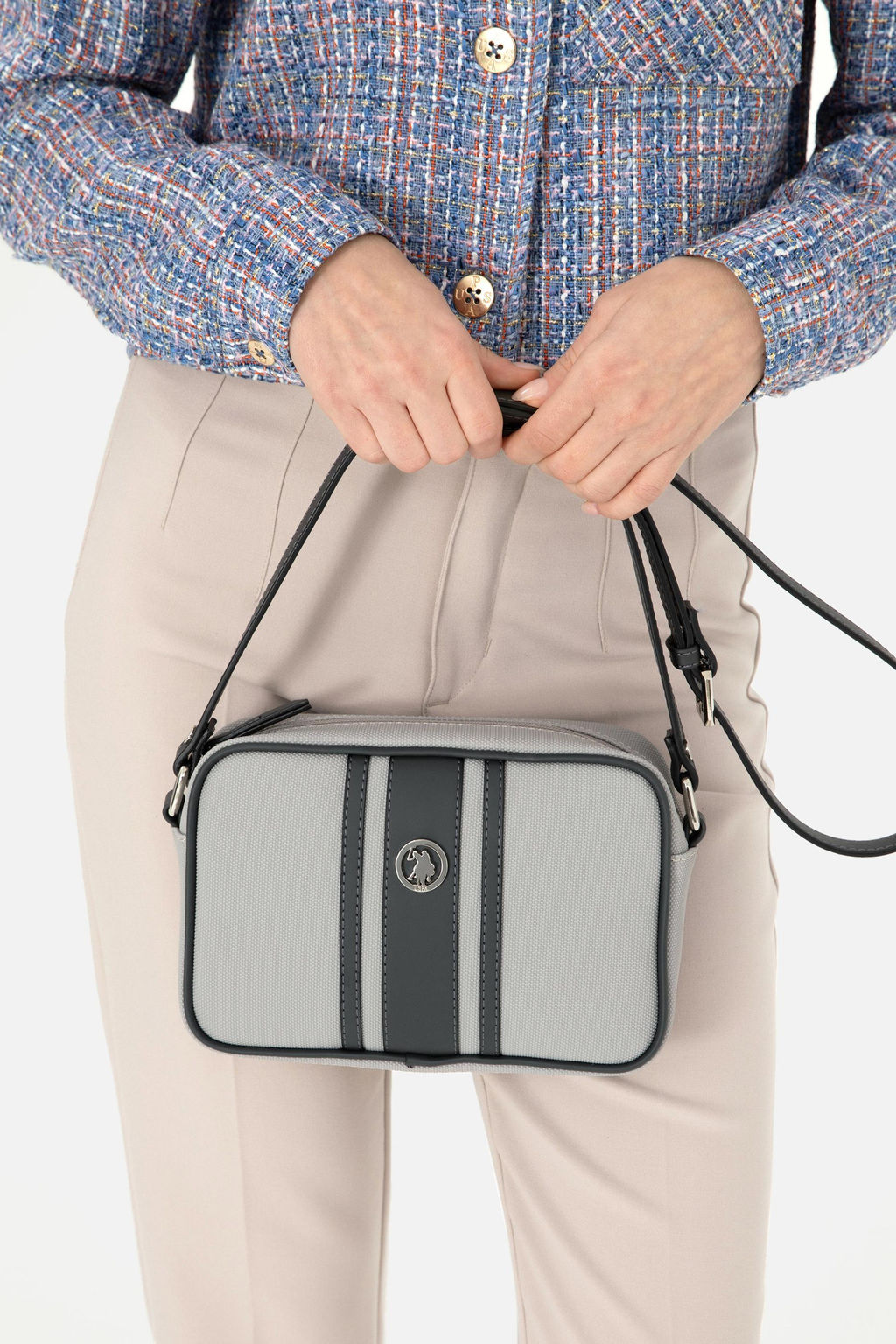 Женская серая сумка через плечо Неожиданная скидка в корзине - U.s. polo assn фото 2