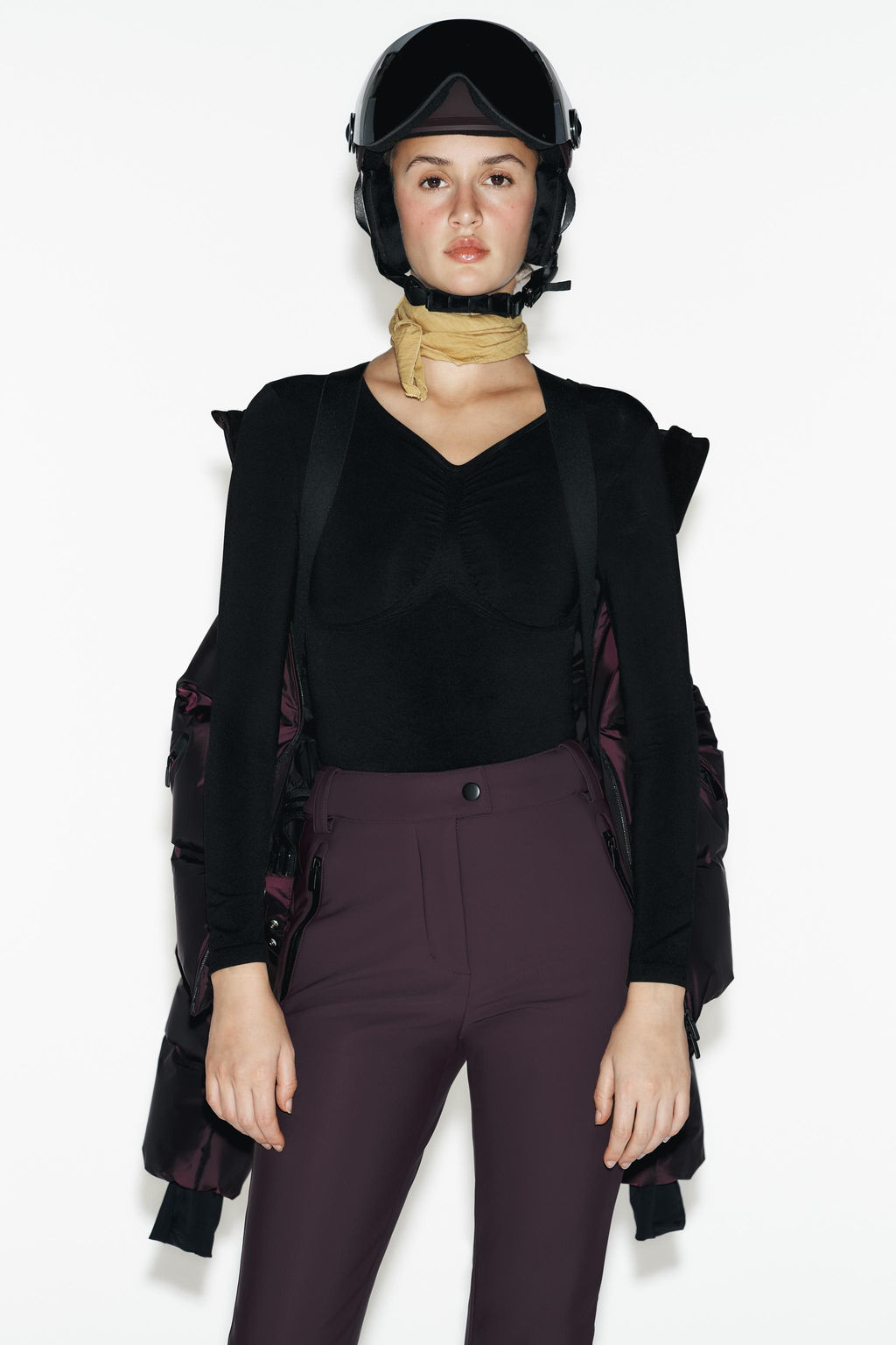 PANTAL?N FLARE WATER RESISTANT WINDPROOF RECCO® TECHNOLOGY SKI COLLECTION / Burgundy - Zara фото 4