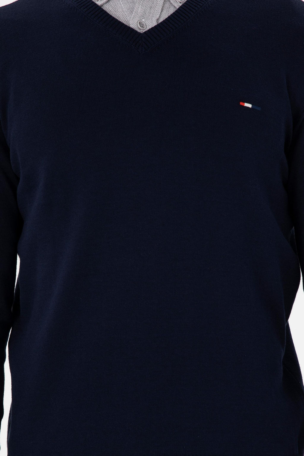 Erkek Slim Fit V Yaka Lacivert Basic Kazak - U.s. polo assn фото 6