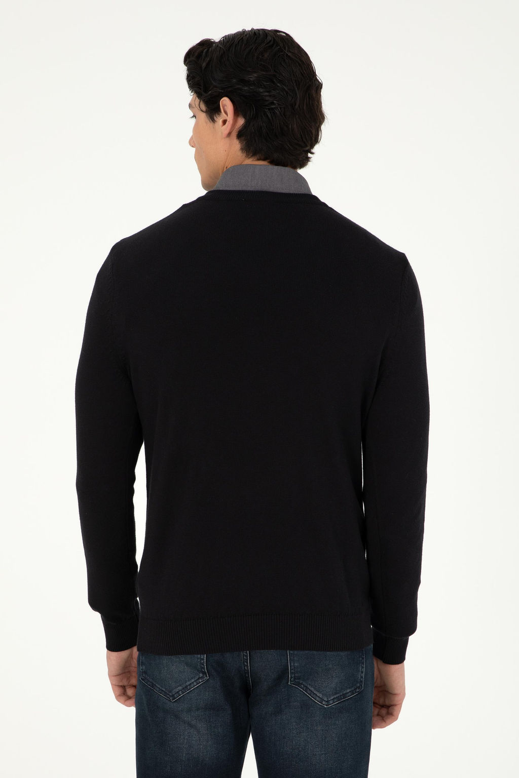 Мужской черный базовый свитер - U.s. polo assn фото 5