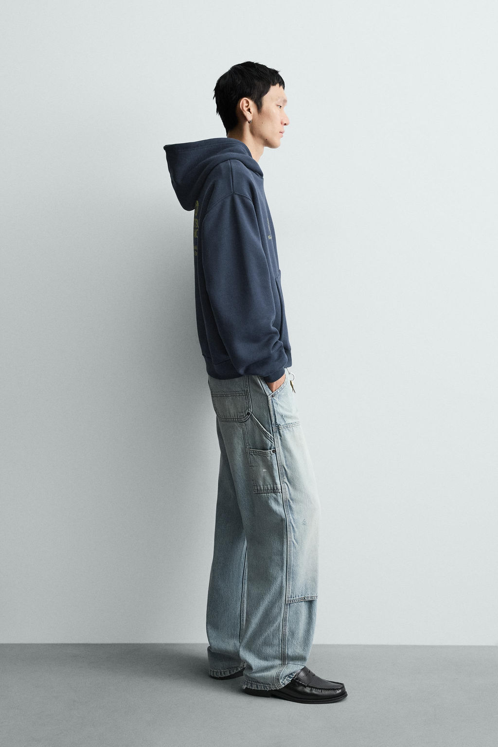 WASHED PRINTED SLOGAN HOODIE - Zara фото 4