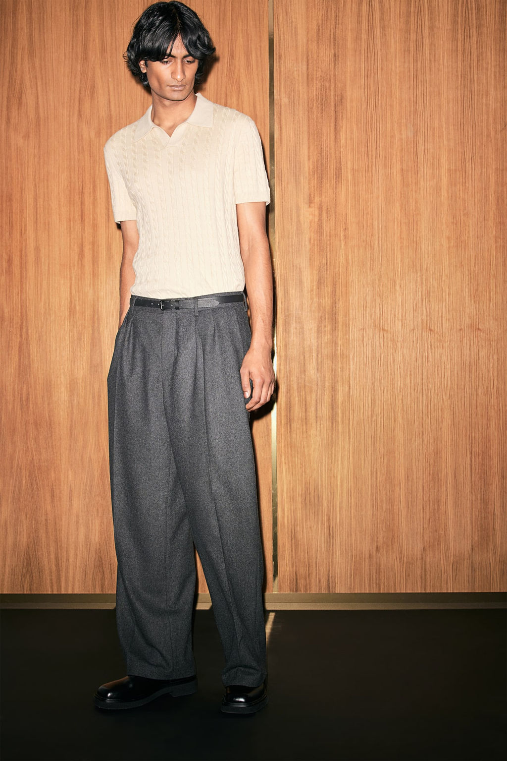Polo en punto trenzado Regular Fit - H&m фото 2