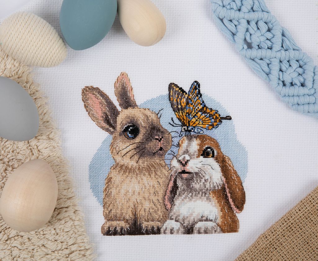 Klart набор для вышивания 8-522 Пушистые друзья 17.5 х 19 см