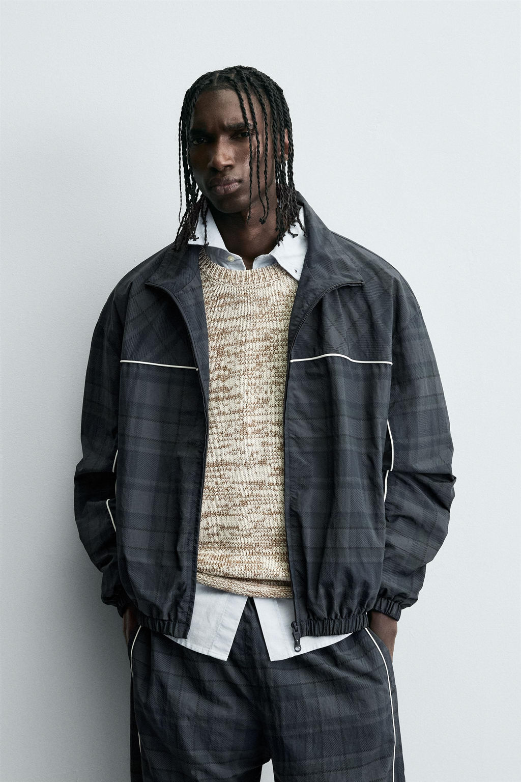 CONTRAST CHECK TECHNICAL JACKET - Zara фото 2