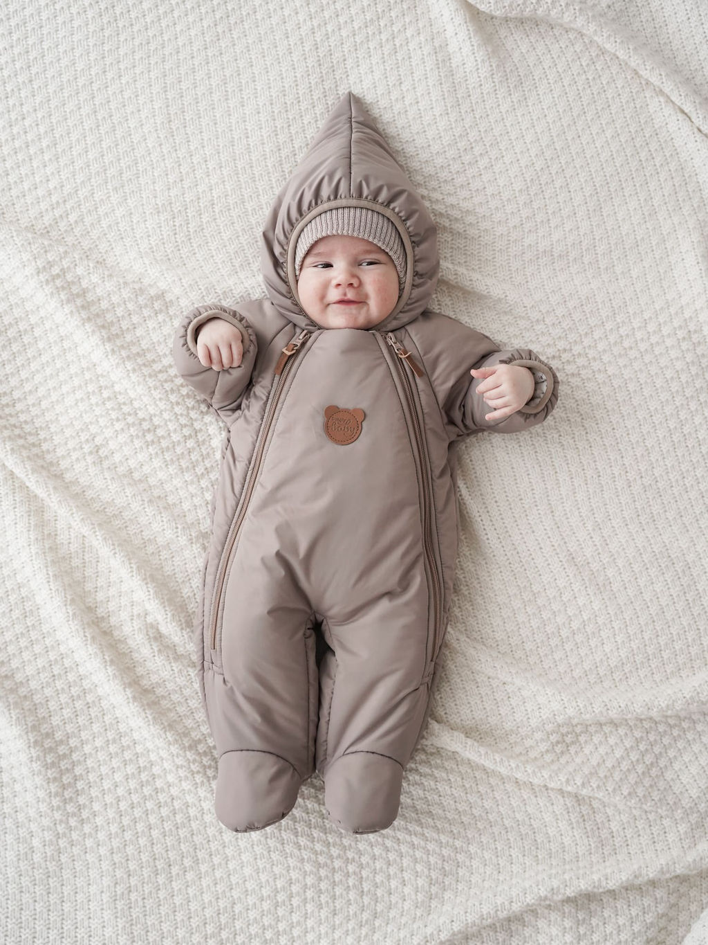 Комбинезон демисезонный с закрытой ножкой Латте 0+ - Bungly фото 2