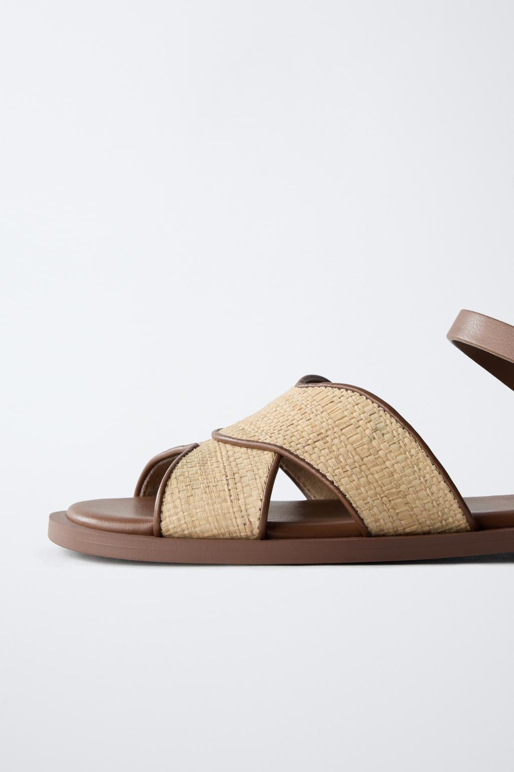 RAFFIA-EFFECT SANDALS - Zara фото 5
