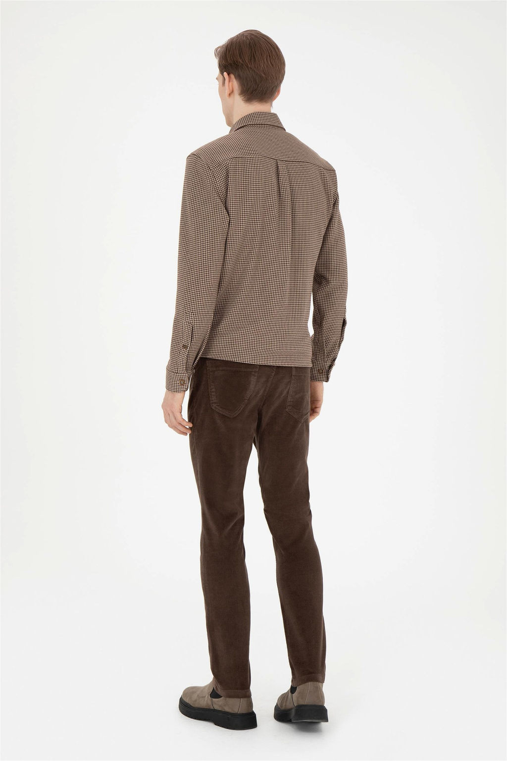 Мужские коричневые брюки из плотной ткани - U.s. polo assn фото 4