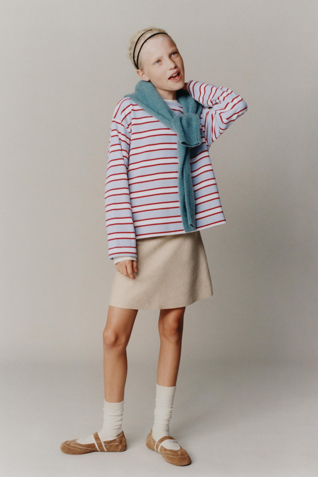 STRIPED T-SHIRT WITH HEART PATCH - Zara фото 6