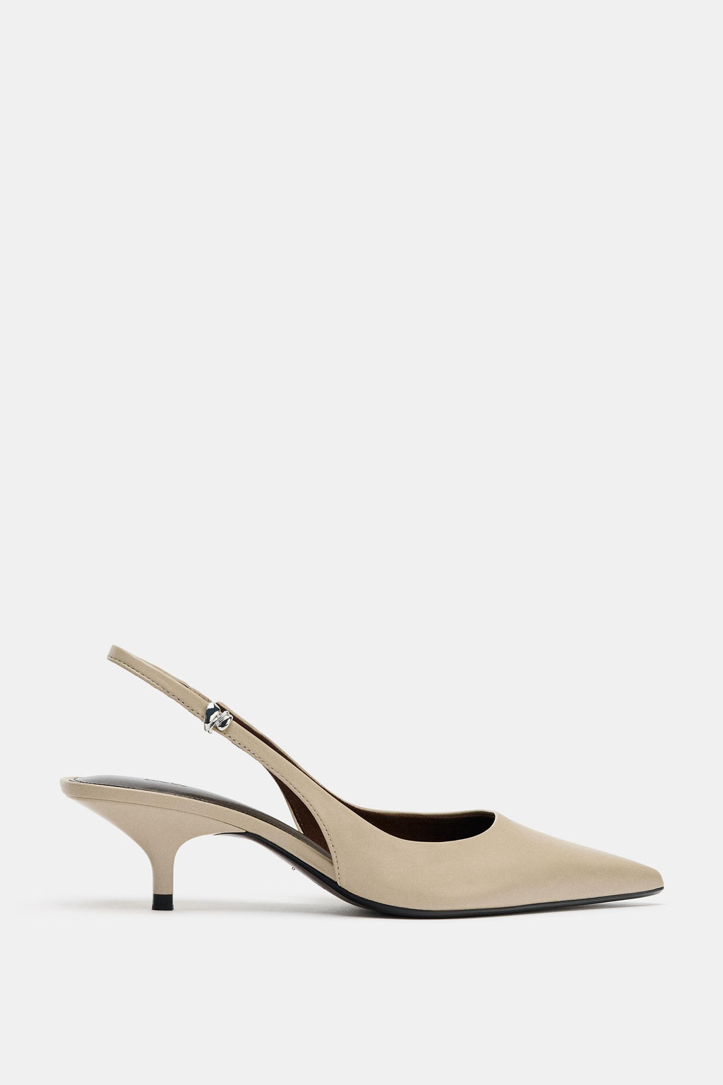 SLINGBACK KITTEN-HEEL SHOES WITH STRAP - Zara фото 2