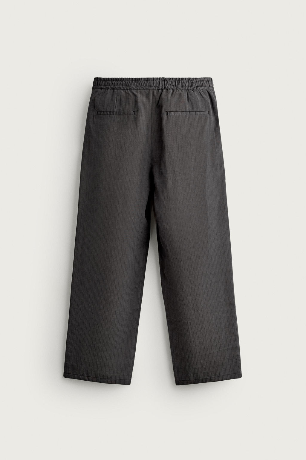 PANTAL?N FLUIDO RELAXED FIT RAYAS / Gris antracita - Zara фото 6