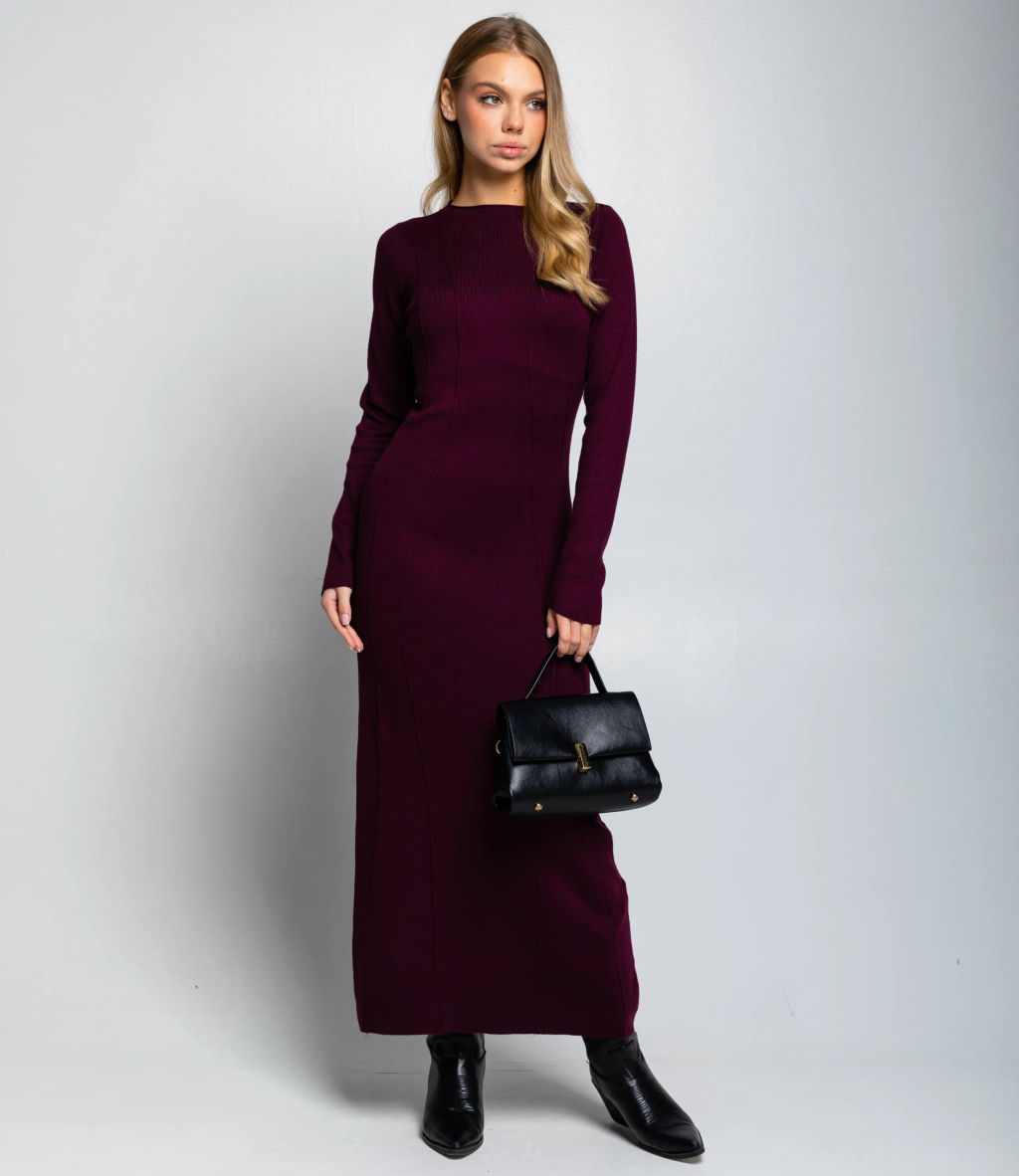 Платье #КТ25114, сливовый