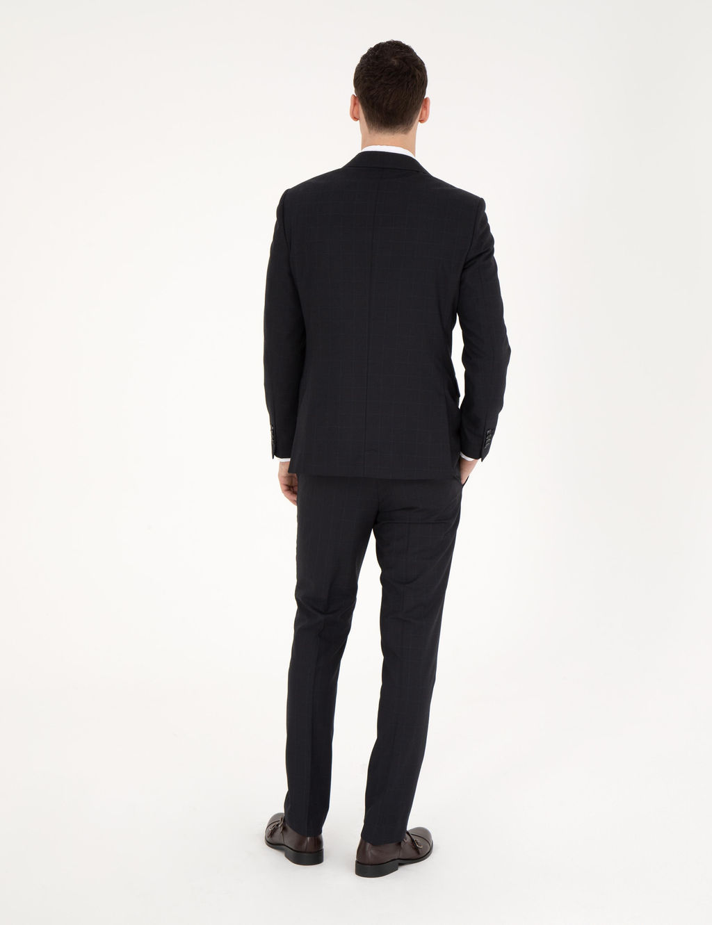 Siyah Slim Fit Tak_m Elbise