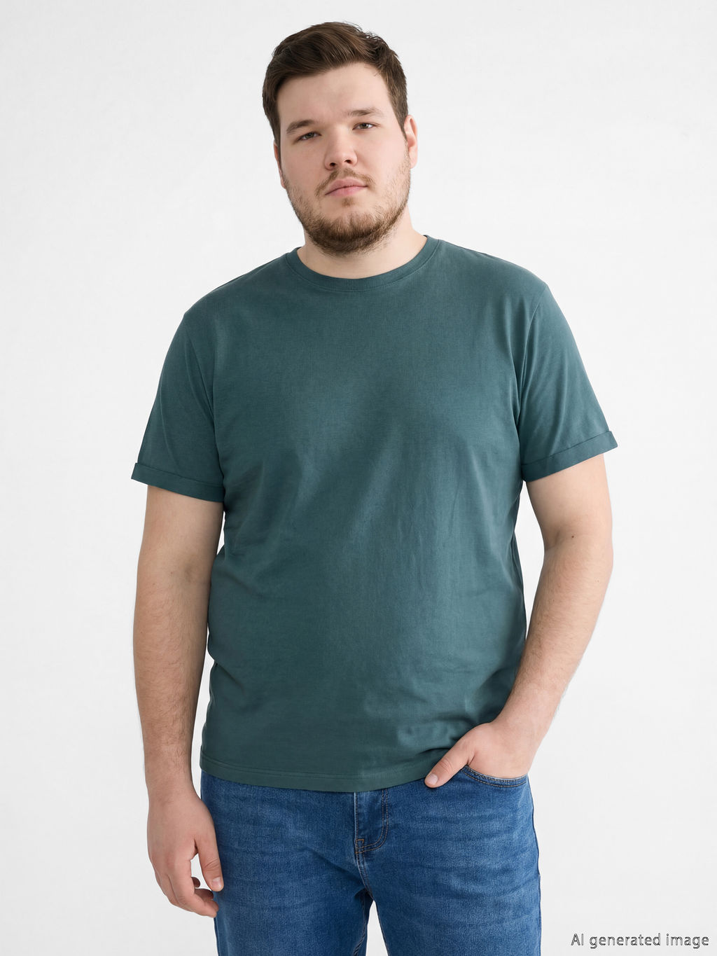 Slim Fit Bisiklet Yaka Erkek Ti??rt