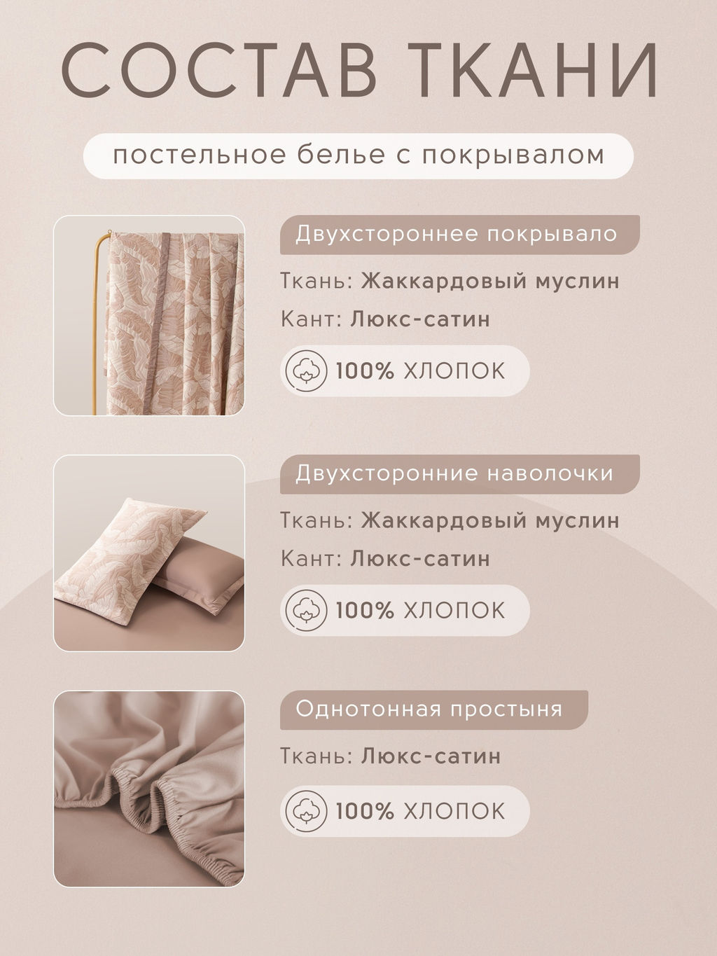 Комплект постельного белья на резинке Сатин Aurora Veil с Покрывалом AVR002 180*200*25;160*200*25;140*200*25 Евро - Ситрейд фото 5