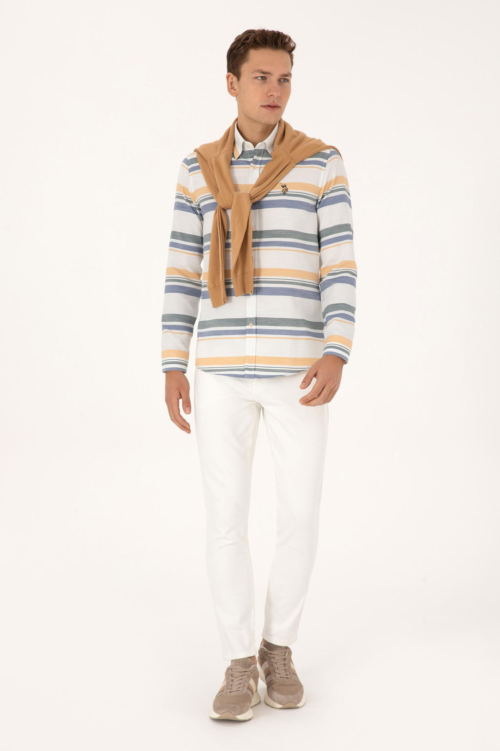 Erkek Krem Uzun Kollu G_mlek - U.s. polo assn фото 4