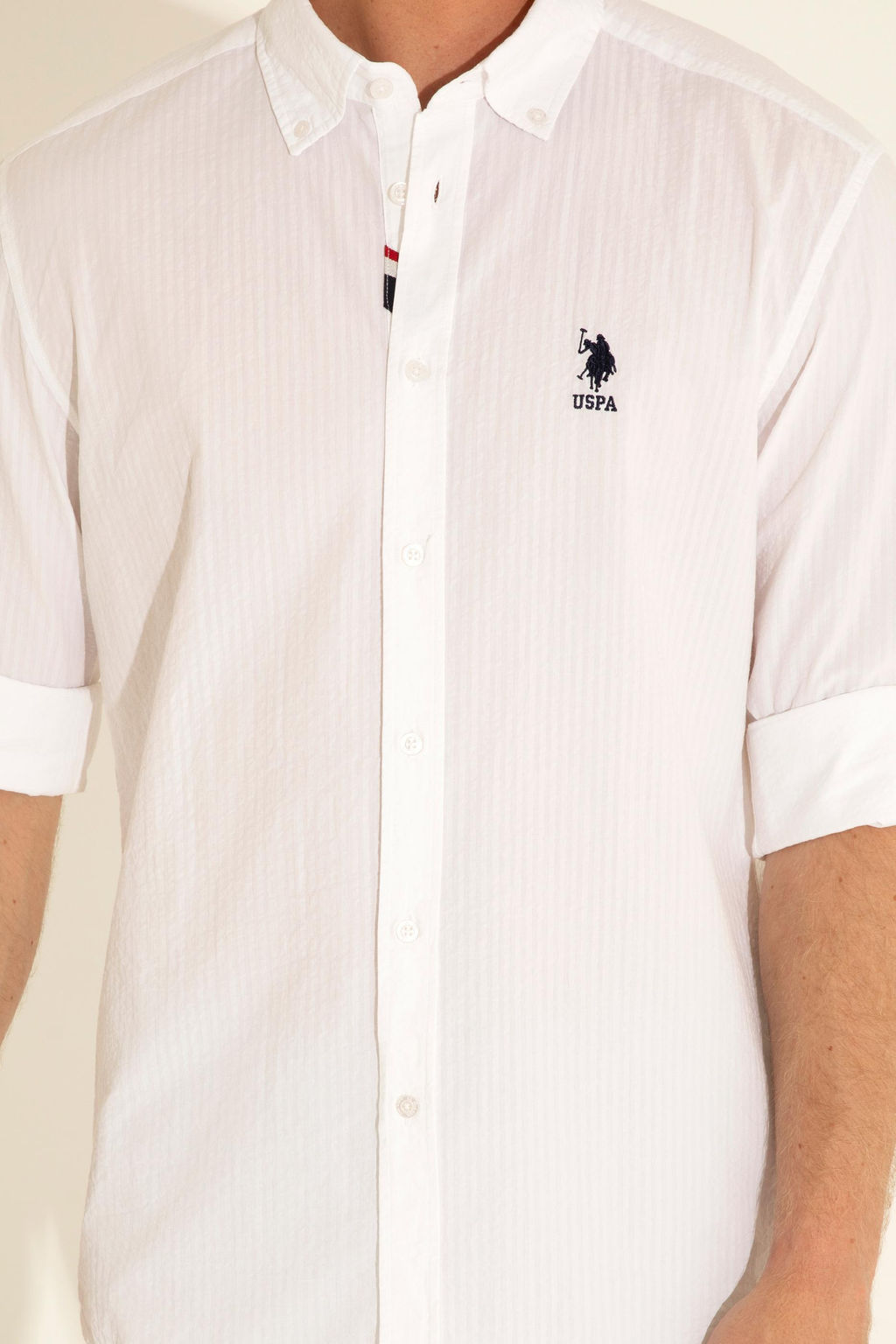 Мужская белая рубашка с длинным рукавом - U.s. polo assn фото 14